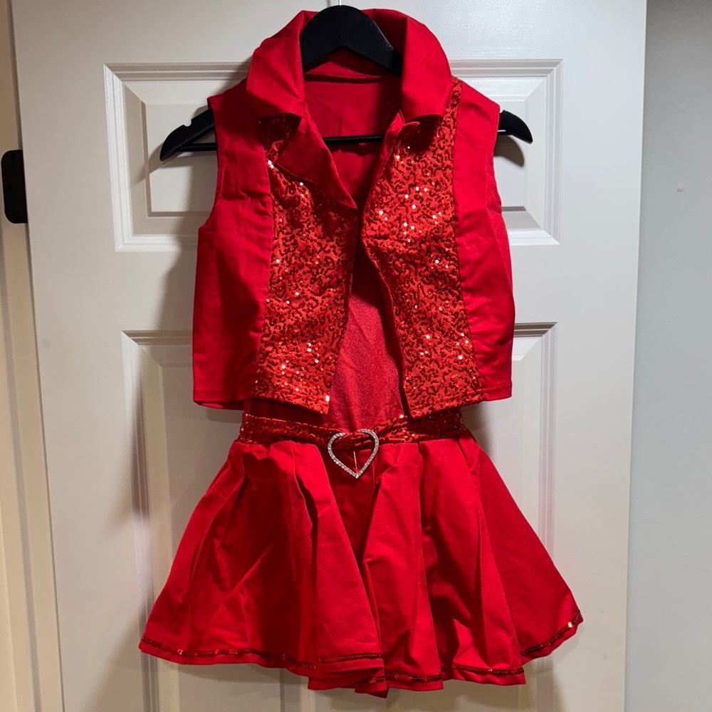Weissman Radiant Red Kids Dance Costume